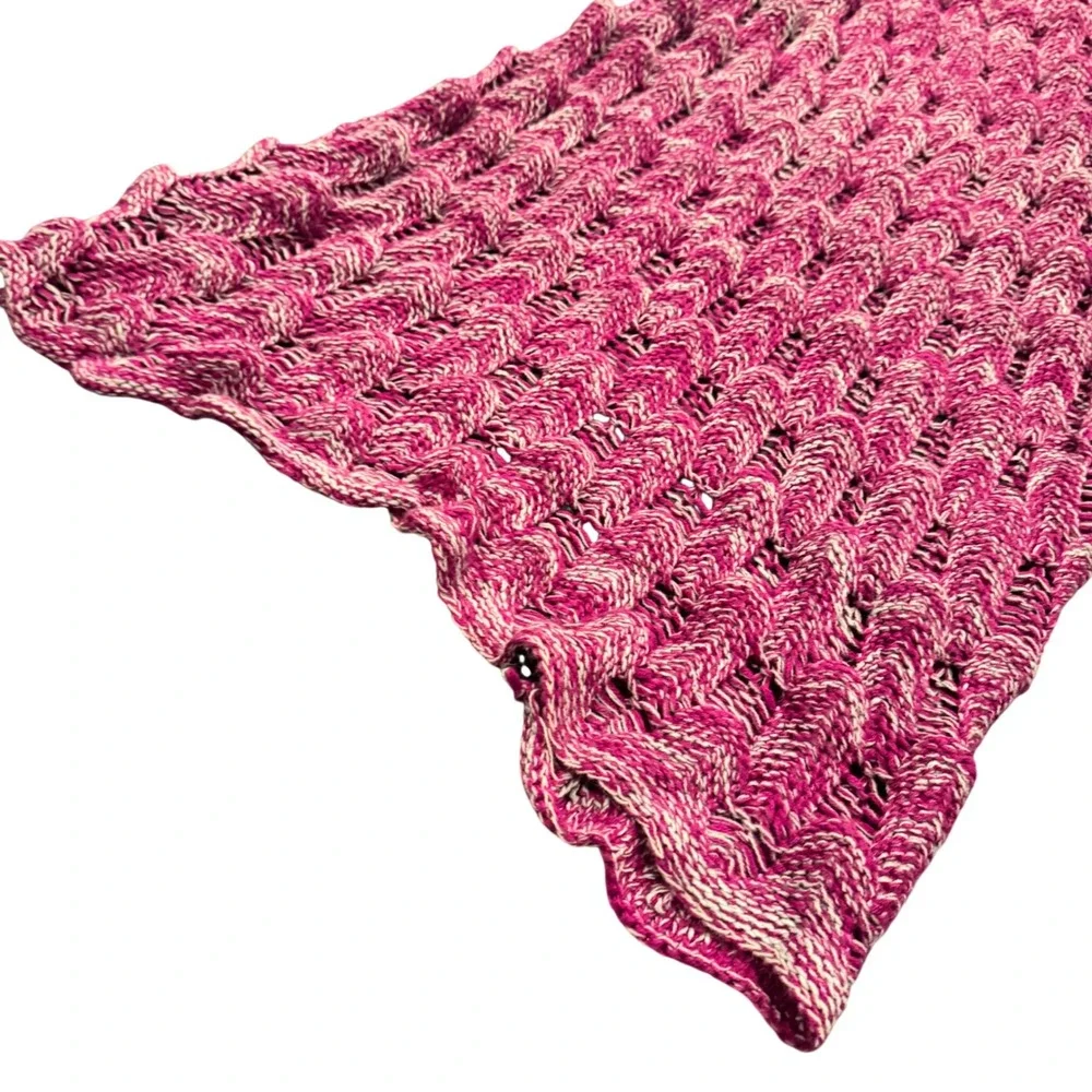 Marled Purple Knit Mermaid‎ Tail Blanket Y2K Nautical Coastal Lounge